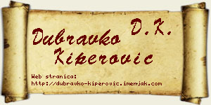 Dubravko Kiperović vizit kartica